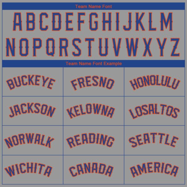 Custom Gray Royal-Orange Performance T-Shirt