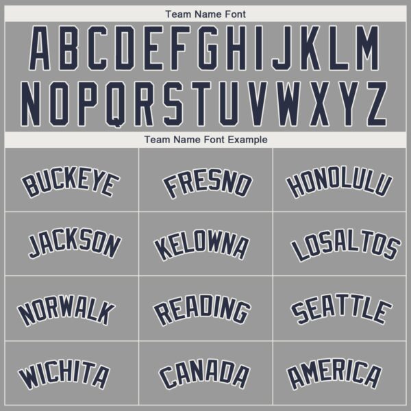 Custom Gray Navy-White Performance T-Shirt