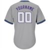 Custom Gray White-Purple Authentic Throwback Rib-Knit Baseball Jersey Shirt