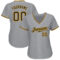 Custom Gray Black-Gold Authentic Baseball Jersey