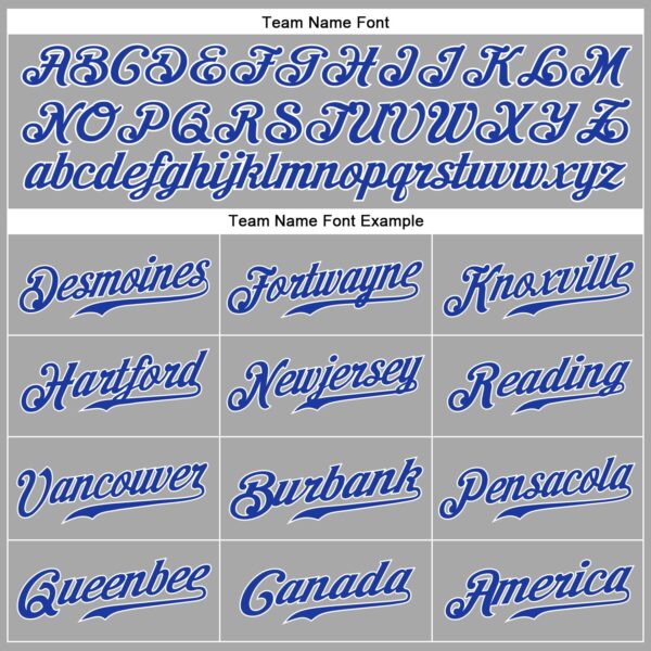 Custom Gray Royal-White Authentic Baseball Jersey