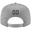 Custom Gray Black-White Stitched Adjustable Snapback Hat