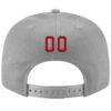 Custom Gray Red-Black Stitched Adjustable Snapback Hat