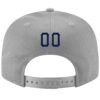 Custom Gray Navy-Red Stitched Adjustable Snapback Hat