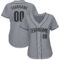 Custom Gray Black Authentic Baseball Jersey