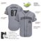 Custom Gray Black Authentic Baseball Jersey