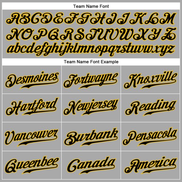 Custom Gray Black Pinstripe Black-Gold Authentic Baseball Jersey