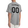 Custom Gray Black-White Authentic Baseball Jersey