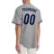 Custom Gray Navy-White Authentic Baseball Jersey