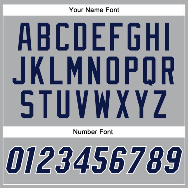 Custom Gray Navy-White Authentic Baseball Jersey