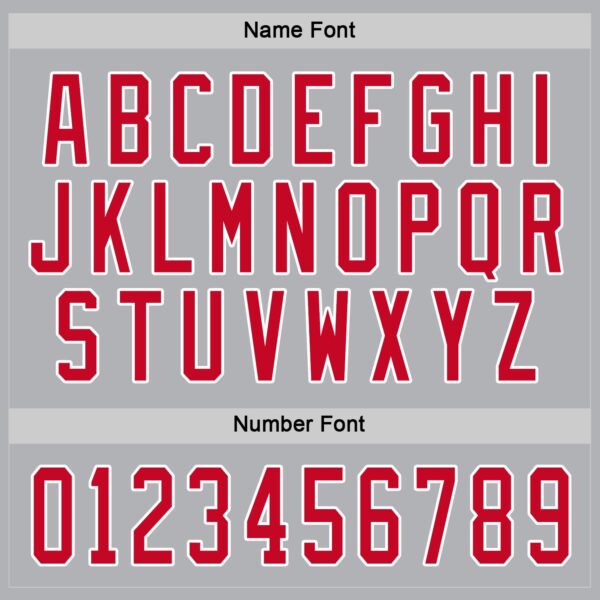 Custom Gray Red-White Hockey Jersey