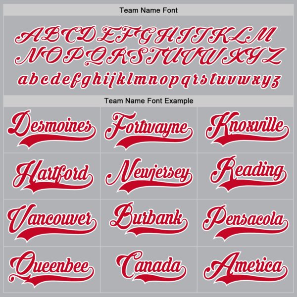 Custom Gray Red-White Hockey Jersey