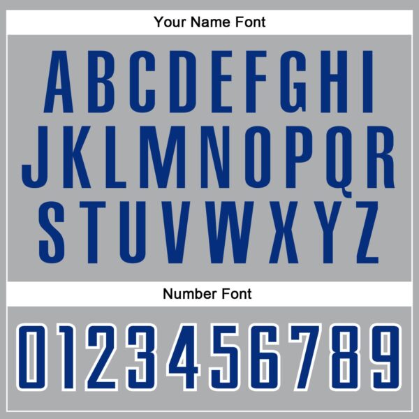 Custom Gray Royal-White Authentic Baseball Jersey