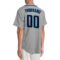 Custom Gray Navy-Teal Authentic Baseball Jersey