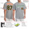 Custom Gray Green-Orange Authentic Baseball Jersey