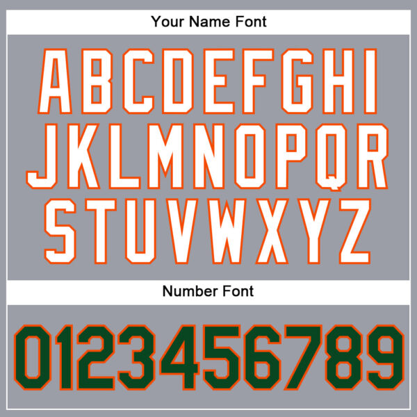 Custom Gray Green-Orange Authentic Baseball Jersey