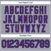 Custom Gray Purple-Black Authentic Baseball Jersey