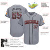 Custom Gray Black-Red Authentic Drift Fashion Baseball Jersey