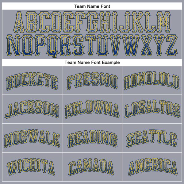 Custom Gray Royal-Gold Authentic Drift Fashion Baseball Jersey