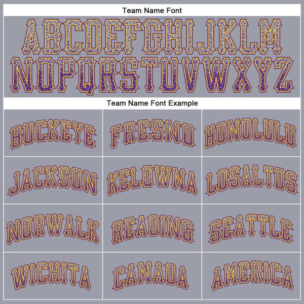 Custom Gray Purple-Gold Authentic Drift Fashion Baseball Jersey