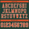 Custom Green Orange-White Mesh Authentic Football Jersey