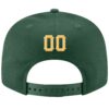 Custom Green Gold-White Stitched Adjustable Snapback Hat