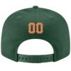 Custom Green Orange-White Stitched Adjustable Snapback Hat