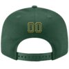 Custom Green Green-Gold Stitched Adjustable Snapback Hat