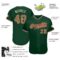 Custom Green Camo-Red Authentic Baseball Jersey