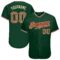 Custom Green Camo-Red Authentic Baseball Jersey
