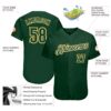 Custom Green Green-Gold Authentic Baseball Jersey