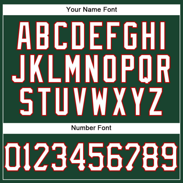 Custom Green White Pinstripe White-Red Authentic Baseball Jersey