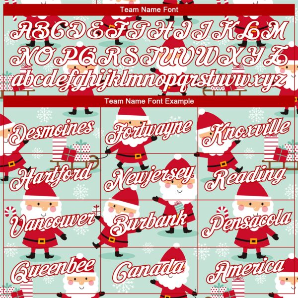 Custom Stitched Green Red-White Christmas 3D Sports Pullover Sweatshirt Hoodie