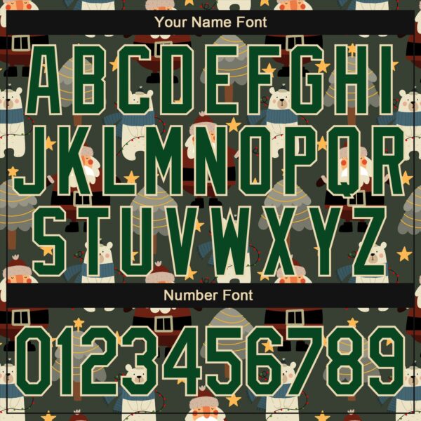 Custom Green Green-Cream Christmas 3D Performance T-Shirt