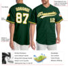 Custom Green White-Gold Authentic Baseball Jersey