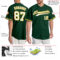Custom Green White-Gold Authentic Baseball Jersey