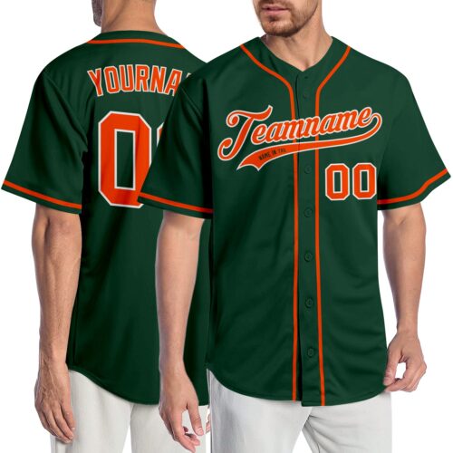 green_0108_f101870f-f6ac-4b1e-9c95-6e0d8fdcccc4 Custom Green Orange-White Authentic Baseball Jersey