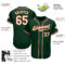 Custom Green White-Orange Authentic Baseball Jersey
