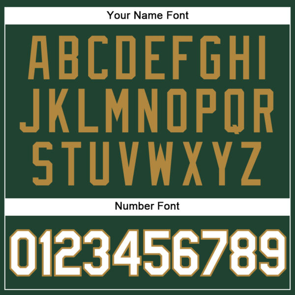 Custom Green White-Old Gold Authentic Baseball Jersey