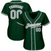 Custom Green Gray-White Authentic Baseball Jersey