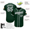 Custom Green Gray-White Authentic Baseball Jersey
