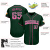 Custom Green Pink-White Authentic Drift Fashion Baseball Jersey