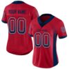 Custom Red Navy-White Drift Fashion Football Jersey