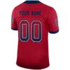 Custom Red Navy-White Drift Fashion Football Jersey