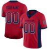 Custom Red Navy-White Drift Fashion Football Jersey