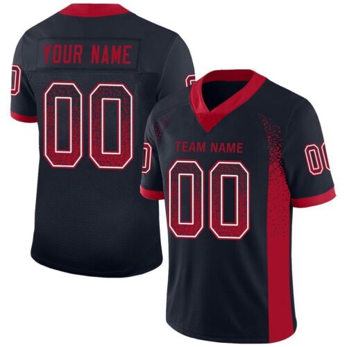 houston_0059 Custom Navy Red-White Drift Fashion Football Jersey