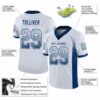 Custom White Royal Drift Fashion Football Jersey