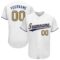 Custom White Old Gold-Royal Baseball Jersey