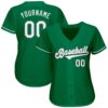 Custom Kelly Green White-Gray Authentic St. Patrick's Day Baseball Jersey