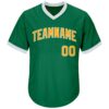 Custom Kelly Green Gold-White Authentic Throwback Rib-Knit Baseball Jersey Shirt